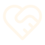 Icono manos chocando y formando un corazon